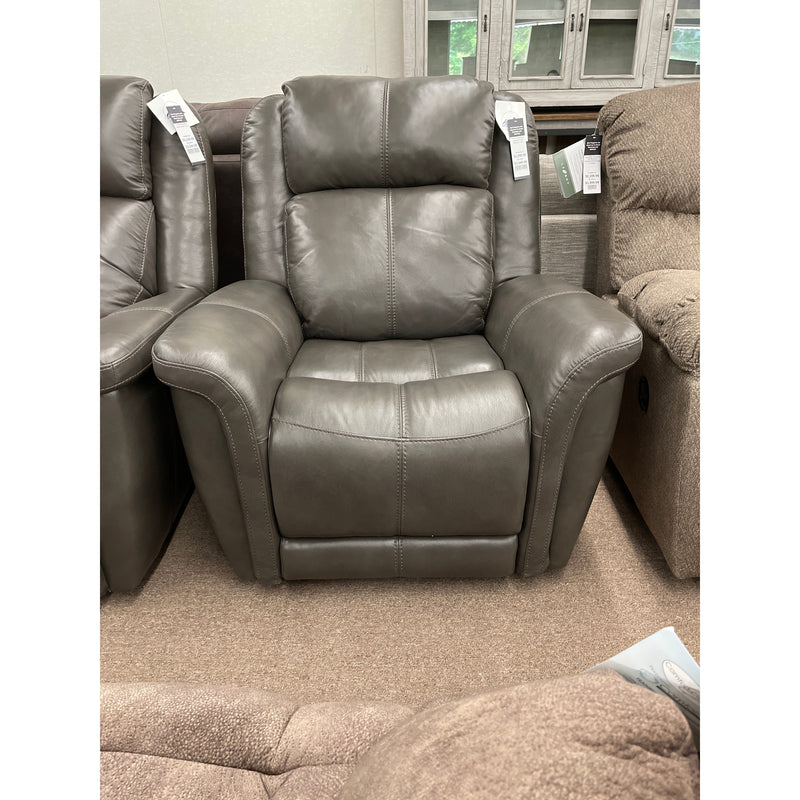 Hi-Rock Monterrey Leather Power Recliner in Iron-Washburn's Home Furnishings