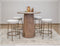 IFD Sahara Bistro Table Top & Base & 4 Upholstered 30" Stools Bundle-Washburn's Home Furnishings