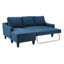 Jarreau - Blue - Sofa Chaise Sleeper-Washburn's Home Furnishings