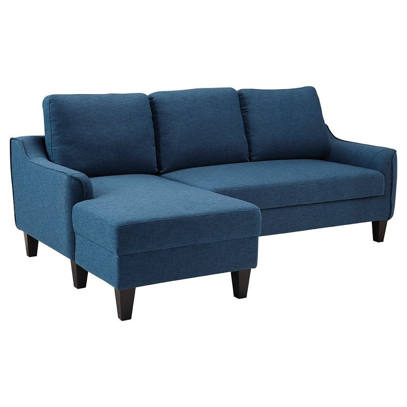 Jarreau - Blue - Sofa Chaise Sleeper-Washburn's Home Furnishings