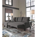 Jarreau - Gray - Sofa Chaise Sleeper-Washburn's Home Furnishings