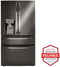 LG 29.5-cu ft 4-Door Smart French Door Refrigerator w/Dual Ice Maker & Door within Door (Fingerprint Resistant Steel)- Black Stainless-Washburn's Home Furnishings