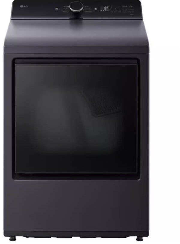 LG 7.3 CuFt Smart Electric Dryer in Matte Black-Washburn's Home Furnishings