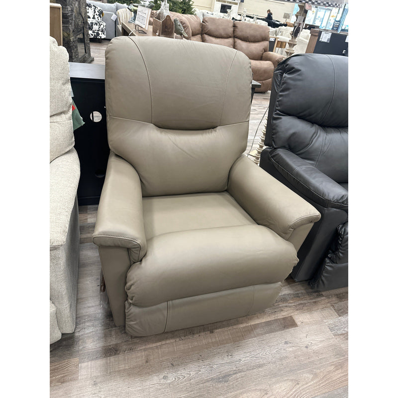 La-Z-Boy Aries Leather Rocking Recliner in Ecru Leather-Washburn's Home Furnishings