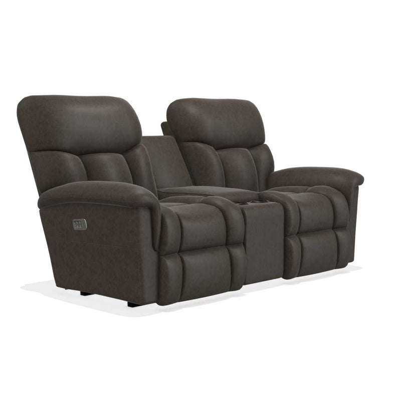 La-Z-Boy Mateo Power Wall Reclinling Loveseat w/ Console Headrest and Lumbar in Charcoal-Washburn's Home Furnishings