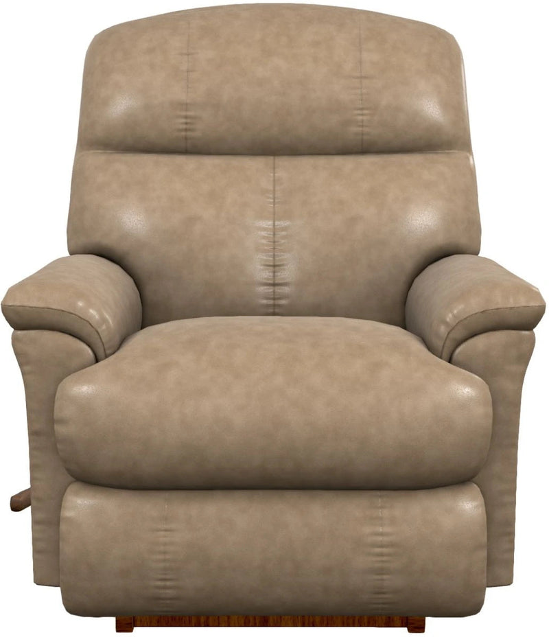 La-Z-Boy Reed Rocking Recliner in Beige Leather-Washburn's Home Furnishings