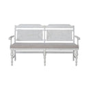 Liberty Furniture River Place Panel Back Bench in Riverstone White & Tobacco-Washburn's Home Furnishings