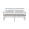 Liberty Furniture River Place Panel Back Bench in Riverstone White & Tobacco-Washburn's Home Furnishings
