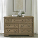 Liberty Magnolia Manor 7 Drawer Dresser in Weathered Bisque-Washburn's Home Furnishings