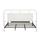 Liberty Vintage Series Queen Metal Bedframe in Antique White-Washburn's Home Furnishings