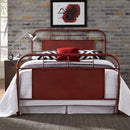 Liberty Vintage Series Queen Metal Bedframe in Red-Washburn's Home Furnishings