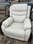 Manwah Cayman Glider Recliner in Snow-Washburn's Home Furnishings