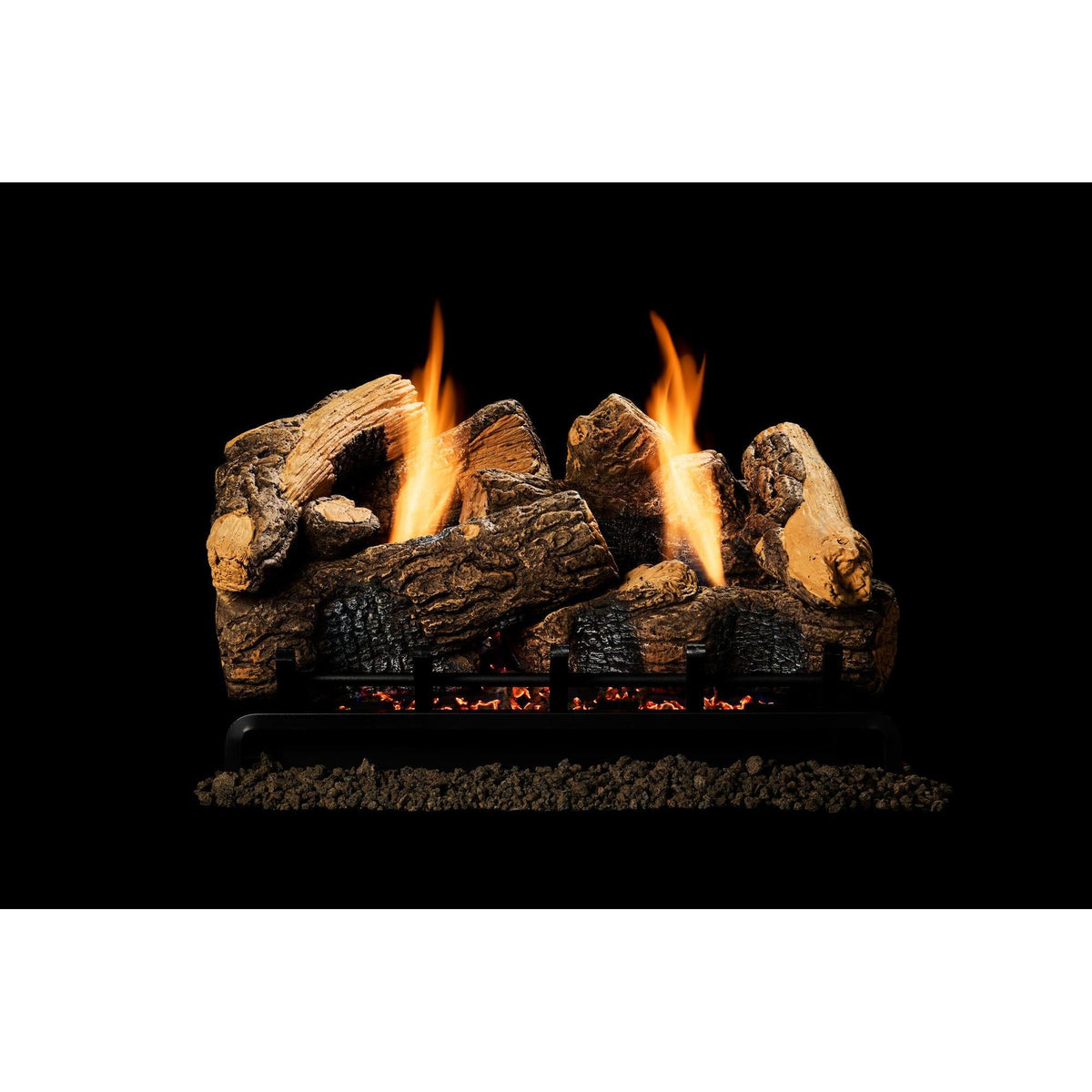 Monessen Berkley Oak 24 - Refractory Gas Log Set — Manufacturer series photograph; pictured size may differ, and burner, firebox and surroundings are separately selected.