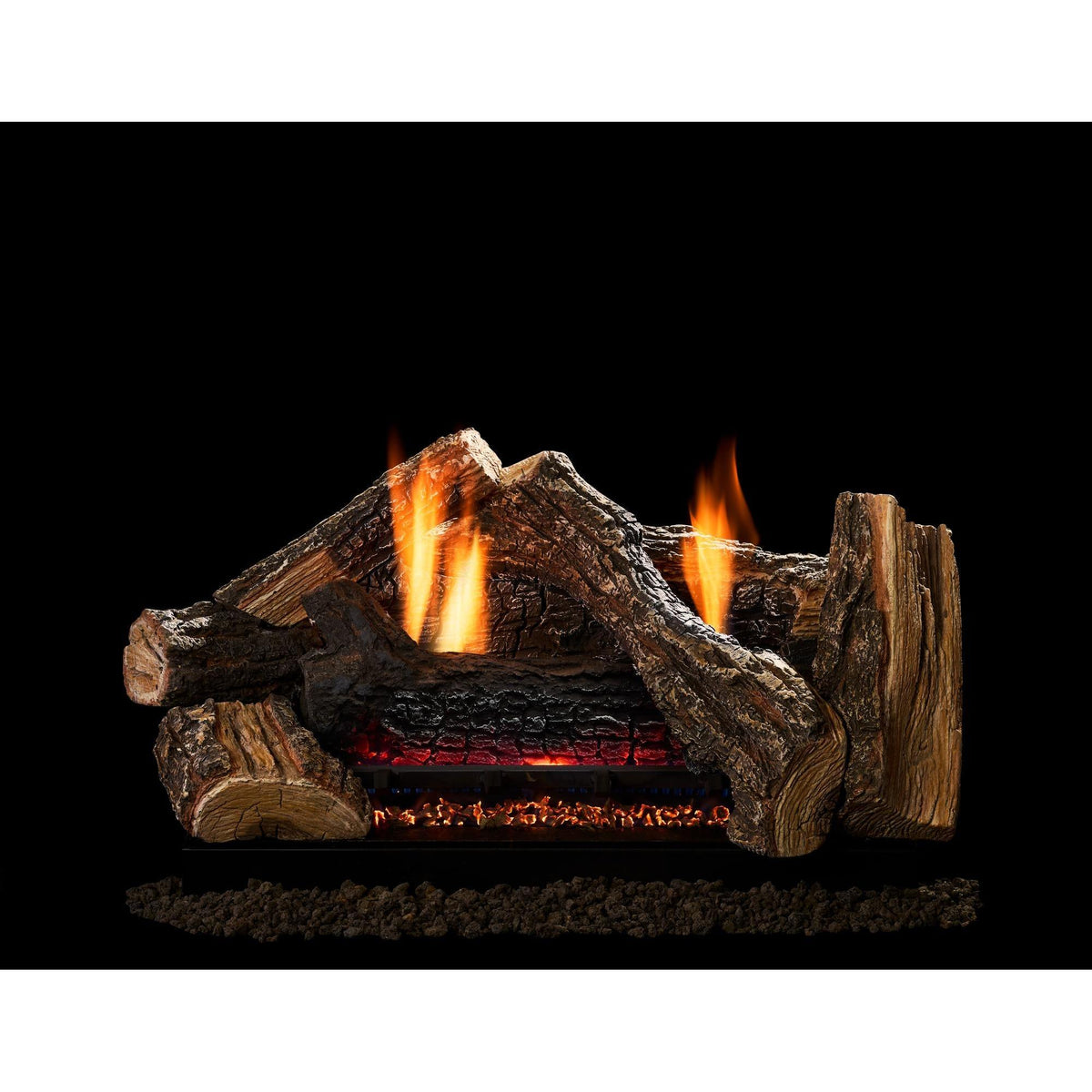 Monessen Dynamo 30 Gas Log Set — Manufacturer series photograph; pictured size may differ, and burner, firebox and surroundings are separately selected.