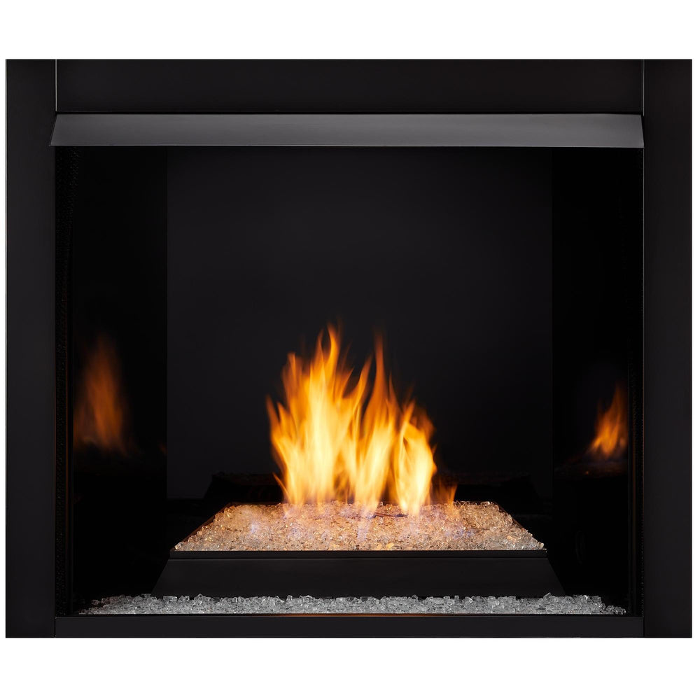 Monessen Lyric 30 Contemporary Gas Burner — MON Lo-Rider Lyric Diamond Black Glass Liner SO Unit Only; enclosure and optional accessories may be separate