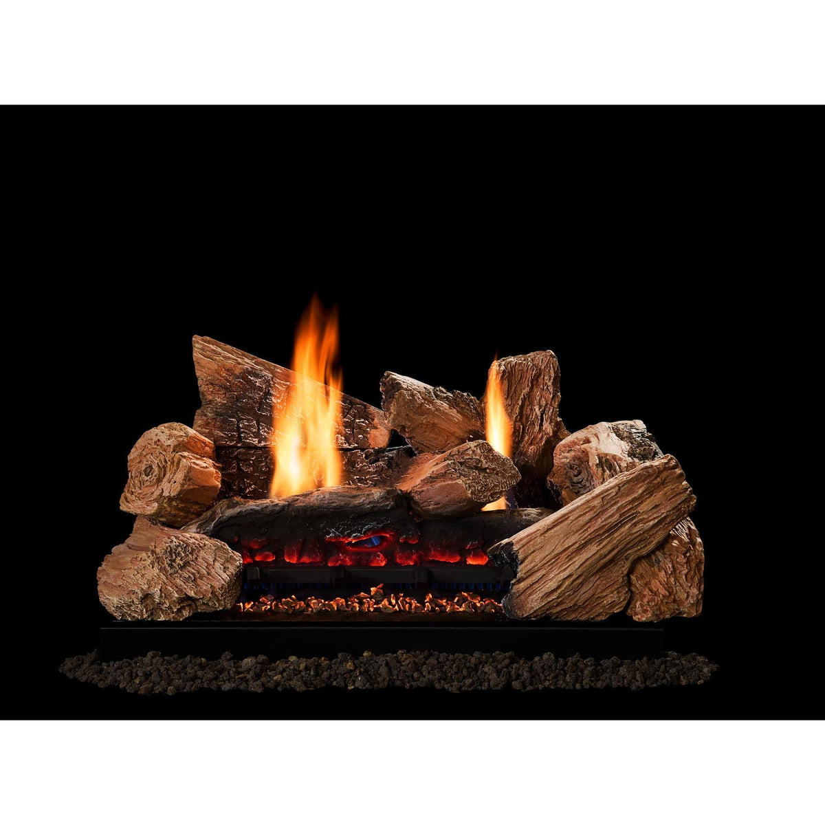 Monessen Moxie 24 Gas Log Set — Manufacturer series photograph; pictured size may differ, and burner, firebox and surroundings are separately selected.