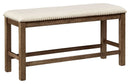 Moriville - Beige - Double Uph Bench (1/cn)-Washburn's Home Furnishings