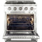 NXR 30-IN. CULINARY SERIES PROFESSIONAL STYLE LP GAS AND ELECTRIC DUAL FUEL RANGE, STAINLESS STEEL-Washburn's Home Furnishings