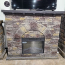 Polyfiber Faux Stone Electric Fireplace-Washburn's Home Furnishings