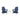 Polywood 3-Piece Vineyard Grand Adirondack Set in Navy/White Bundle-Washburn's Home Furnishings
