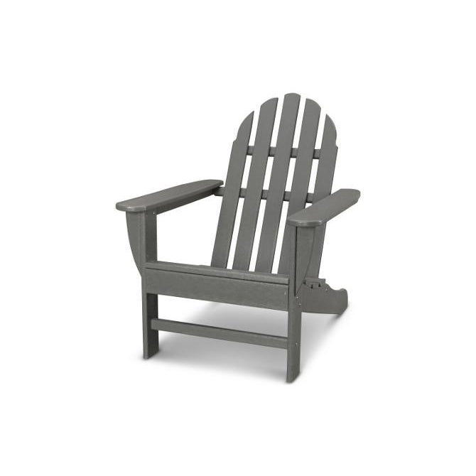 Polywood Classic Adirondack Chair in Grey-Washburn's Home Furnishings