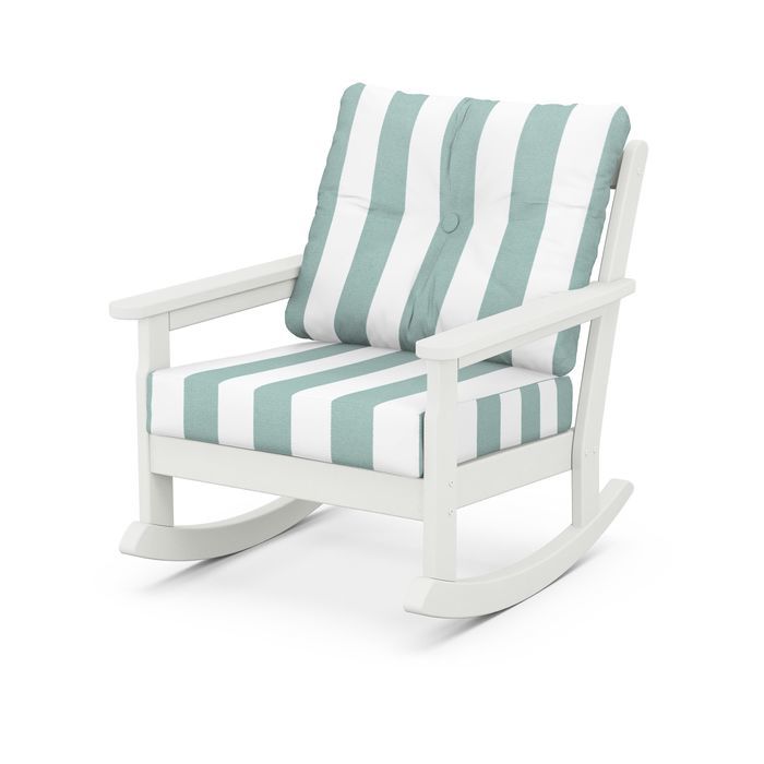 Polywood Vineyard Deep Seating Rocking Chair Frame in Vintage White-Washburn's Home Furnishings