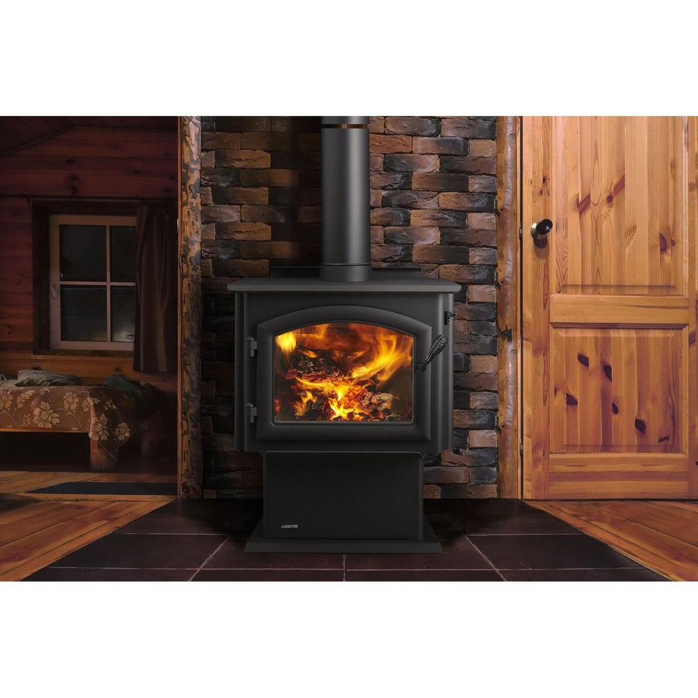 Quadra-Fire 3100 Millennium manufacturer room-setting view; optional features may be shown