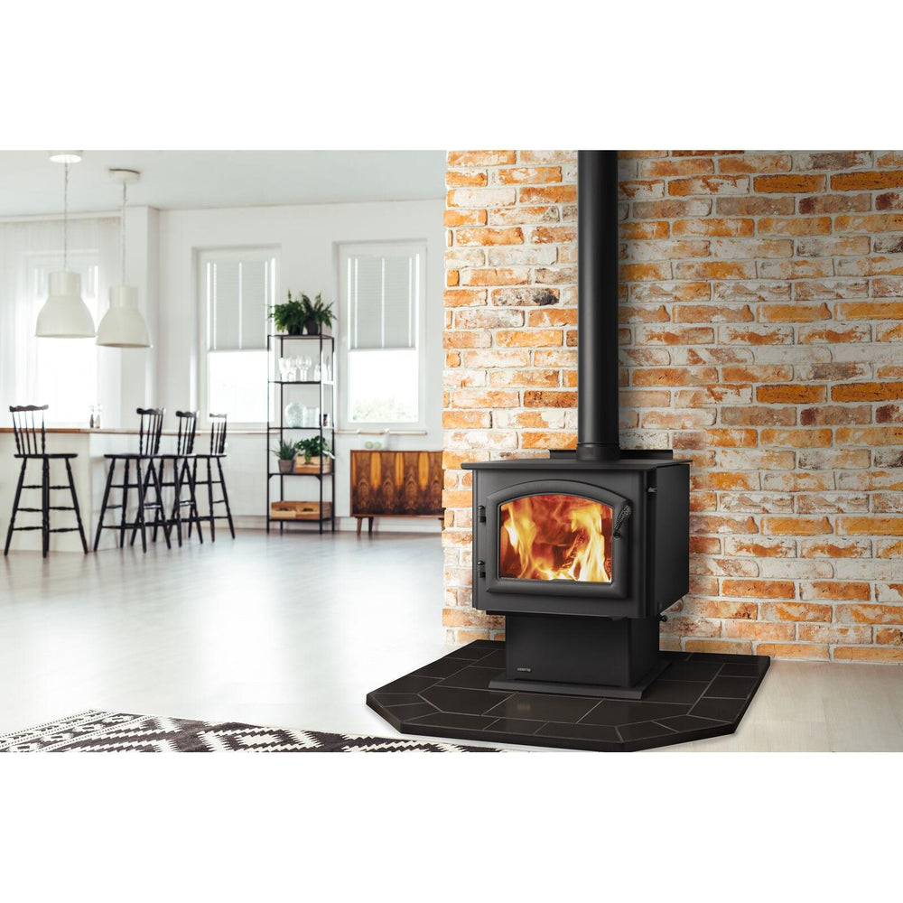 Quadra-Fire 4300 Millennium manufacturer room-setting view; optional features may be shown