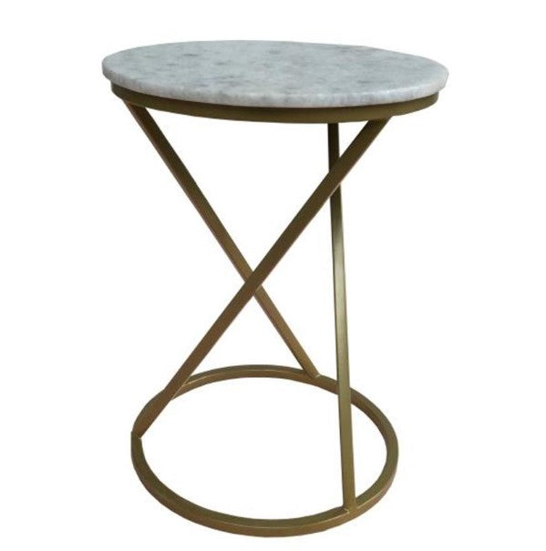 Round Accent Table - White-Washburn's Home Furnishings