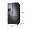 Samsung 27 CuFt French Door Refrigerator w/Fingerprint Resistant Black Stainless Finish-Washburn's Home Furnishings