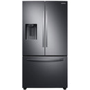 Samsung 27 CuFt French Door Refrigerator w/Fingerprint Resistant Black Stainless Finish-Washburn's Home Furnishings