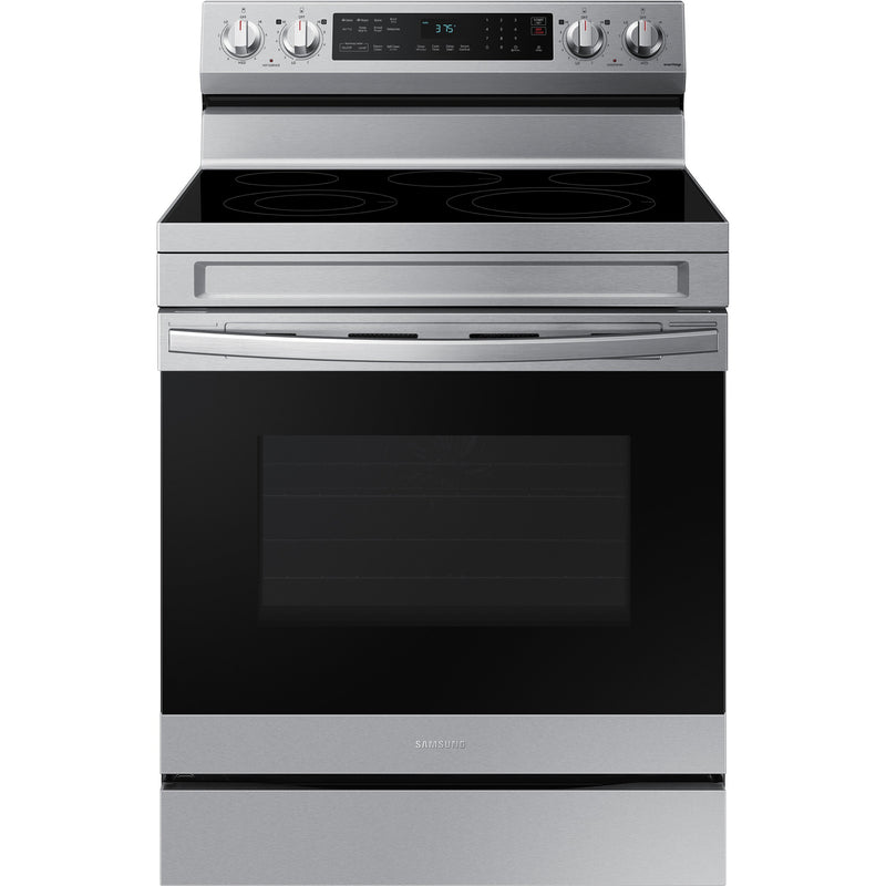 Samsung - 6.3 cu. ft. Freestanding Electric Range with WiFi, No-Preheat Air Fry & Convection - Stainless steel-Washburn's Home Furnishings