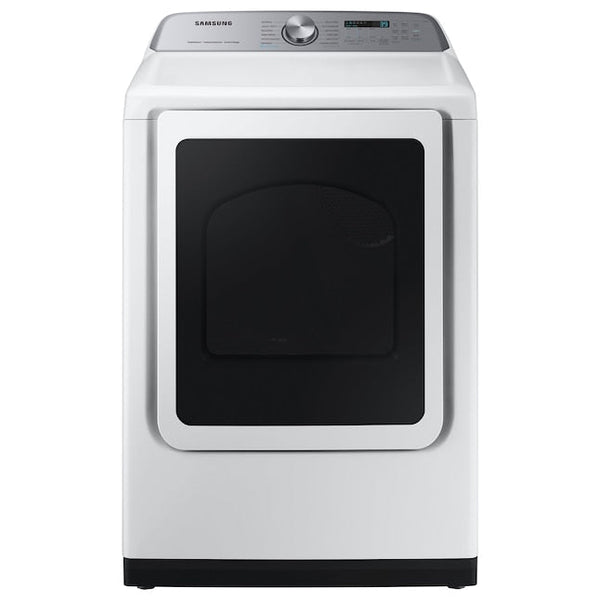 Samsung 7.4 cu. ft. Smart Electric Dryer with Steam Sanitize+ in White-Washburn's Home Furnishings