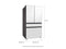 Samsung Bespoke 4-Door French Door Refrigerator (29 cu. ft.) with Beverage Center™ in White Glass-Washburn's Home Furnishings
