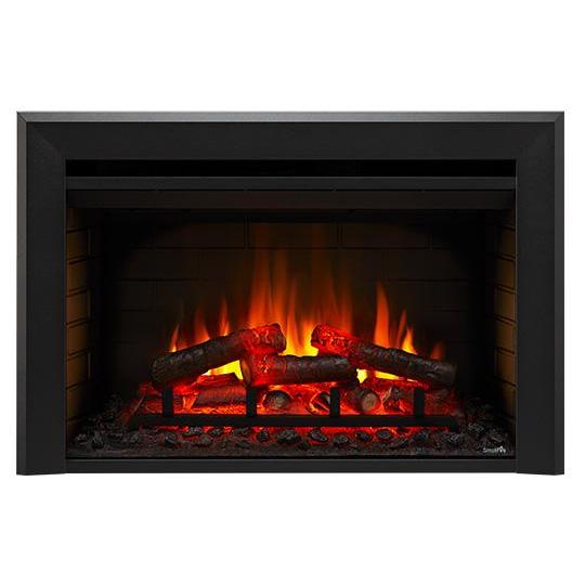 SimpliFire 30-inch electric insert; optional front, surround and room finishes may be shown.
