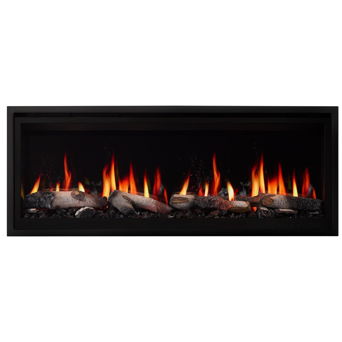SimpliFire Allusion Edge 50: SimpliFire Allusion Edge electric fireplace product; optional media, kit and room finishes may be shown