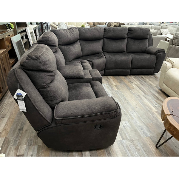 Southern Motion Reclining Sectional in Last Chance Coffee-Washburn's Home Furnishings