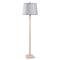 Stylecraft Dann Foley Lifestyle Light Pink Metal Floor Lamp w/ Light Gray & Black Gingham Trim Shade |-Washburn's Home Furnishings