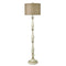 Stylecraft Marseilles Traditional Classic Floor Lamp w/Drum Shade in Silk Blend Taupe Fabric 16in w X 61-Washburn's Home Furnishings