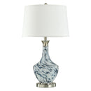 Stylecraft Wavecrest Blue Glass Table Lamp 30"H-Washburn's Home Furnishings