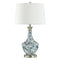 Stylecraft Wavecrest Blue Glass Table Lamp 30"H-Washburn's Home Furnishings