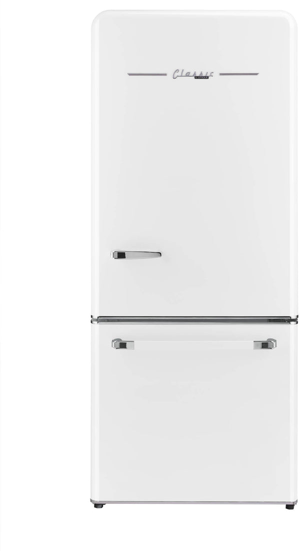 Unique Classic Retro 18 cuft Bottom Freezer Refrigerator in Marshmellow White-Washburn's Home Furnishings