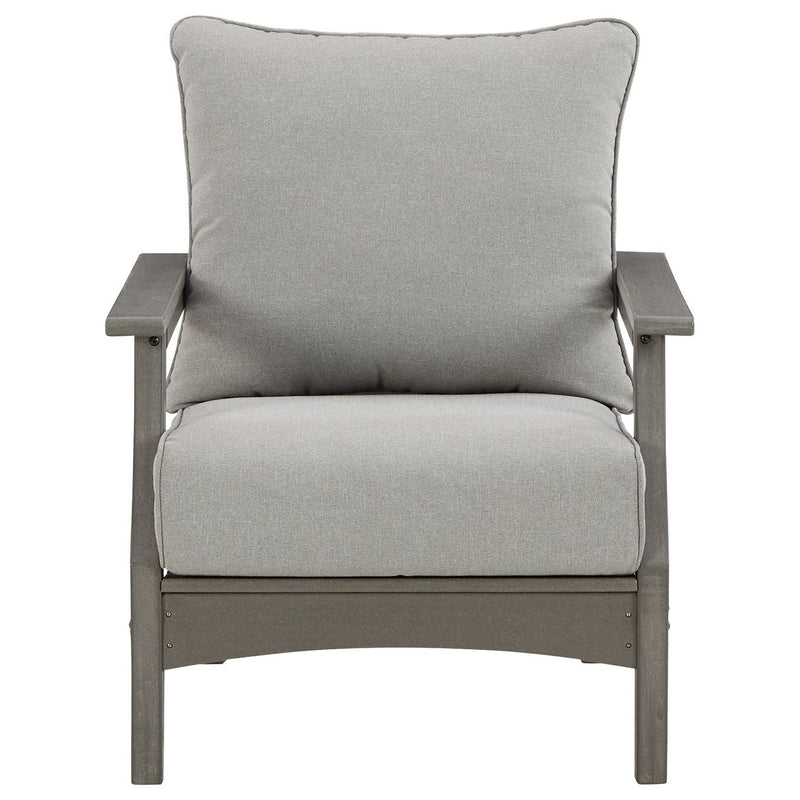 Visola - Gray - Lounge Chair W/cushion (2/cn)-Washburn's Home Furnishings