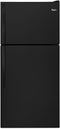 Whirlpool 30-inch Wide Top Freezer Refrigerator - 18 cu. ft. - Black-Washburn's Home Furnishings