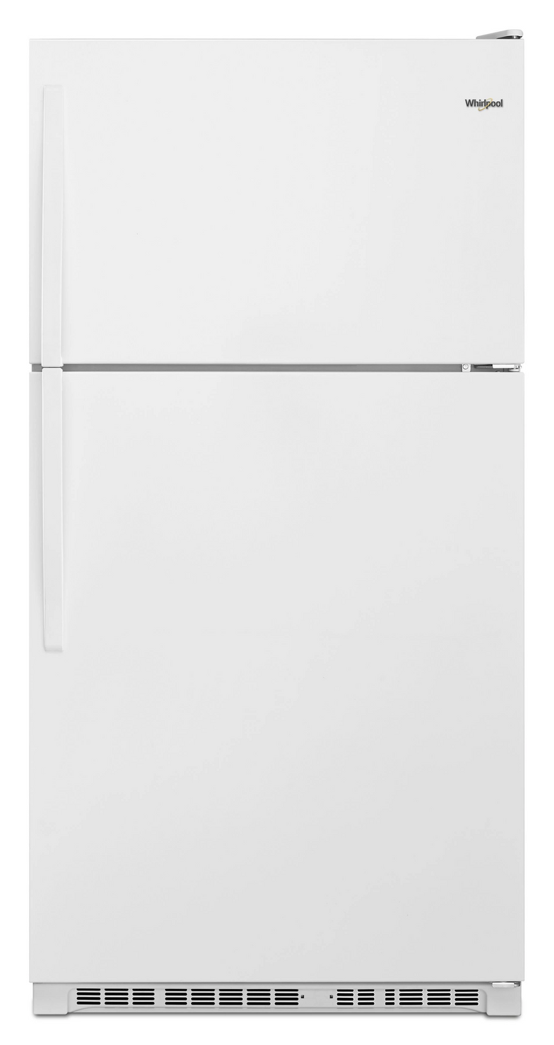 Whirlpool 33-inch Wide Top Freezer Refrigerator - 20 cu. ft. in White-Washburn's Home Furnishings