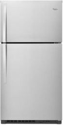 Whirlpool 33-inch Wide Top Freezer Refrigerator - 21 cu. ft. Monochromatic Stainless Steel-Washburn's Home Furnishings