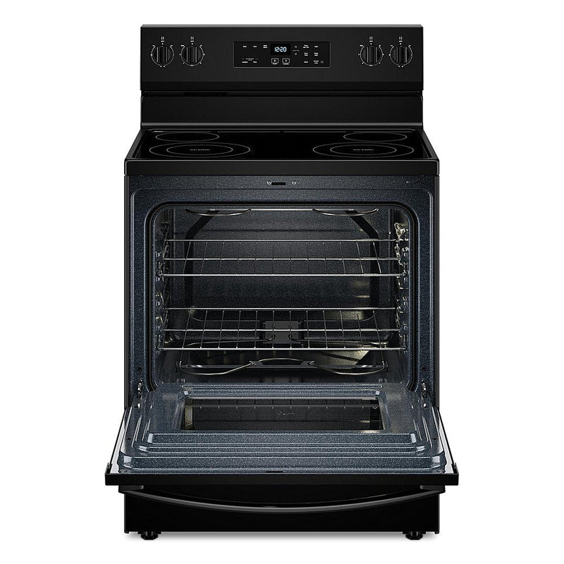 Whirlpool 5.3 Cu. Ft. Freestanding Electric Range w/Cooktop Flexibility in Black-Washburn's Home Furnishings