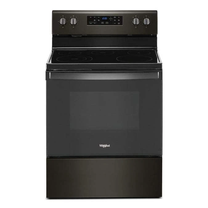 Whirlpool 5.3cf Electric Range in Black Stainless-Washburn's Home Furnishings