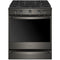 Whirlpool 5.8 cu. ft. Smart Slide-in Gas Range with EZ-2-Lift™ Hinged Cast-Iron Grates in Fingerprint Resistant Black Stainless-Washburn's Home Furnishings