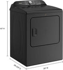 Whirlpool 7.0 Cu. Ft. Top Load Electric Dryer with Moisture Sensor in Volcano Black-Washburn's Home Furnishings
